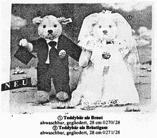 Teddybären als Brautpaar